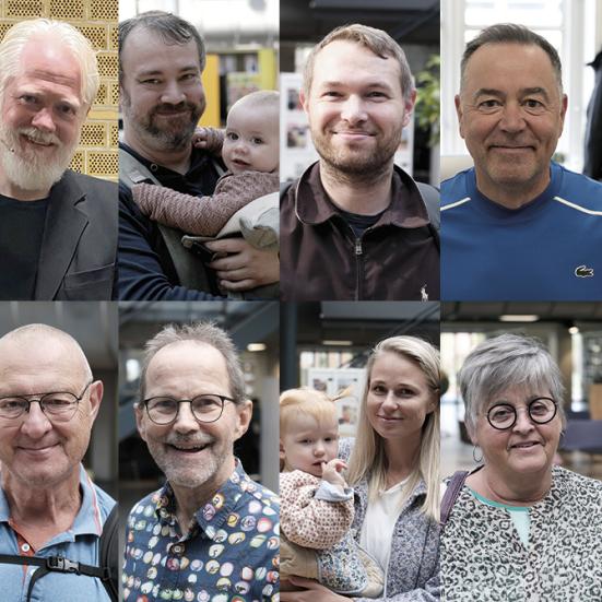 "Hvornår trives du bedst" interviewede personer collage