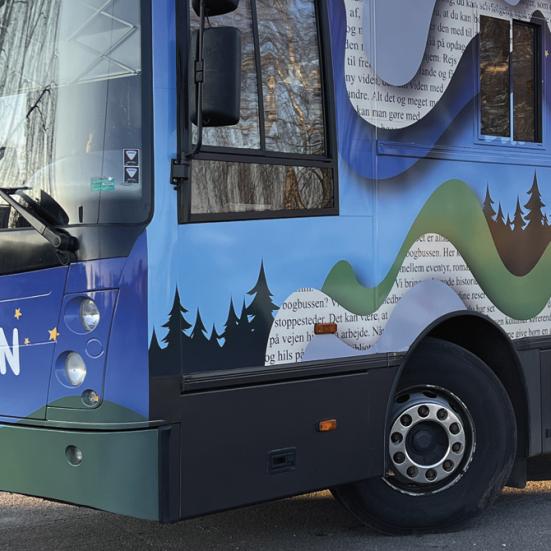 Nærbillede af bibliotekets Bogbus