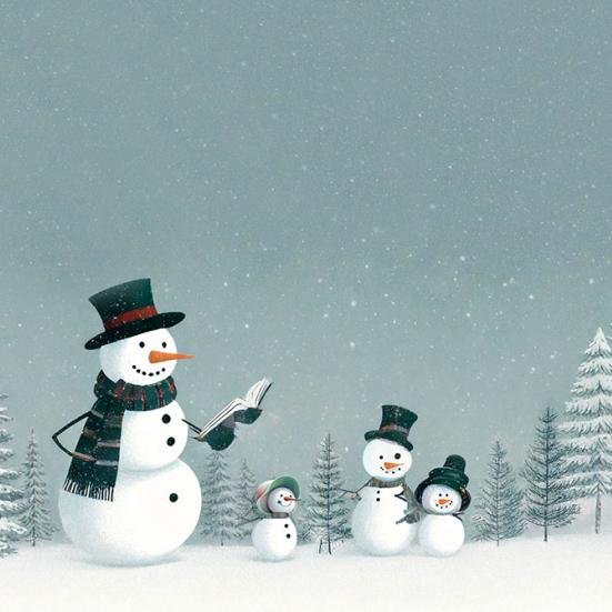 Snemænd på snemark