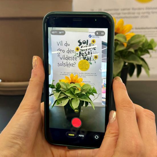 Mobil optager solsikke