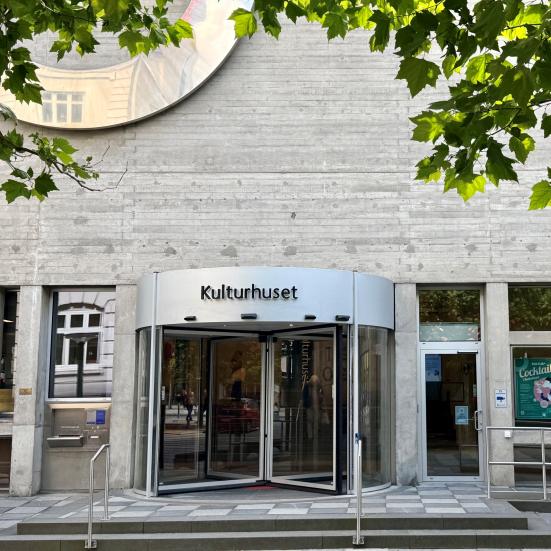 Hovedindgangen til Kulturhuset i Randers