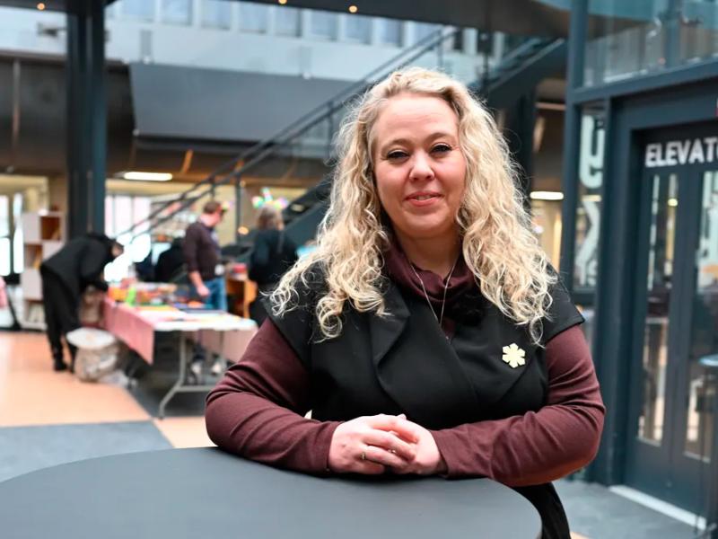 Borgmester Rosa Lykke Yde på hovedbiblioteket i Randers