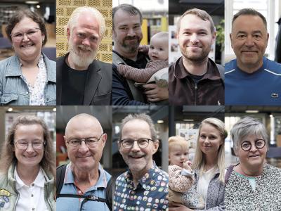 "Hvornår trives du bedst" interviewede personer collage