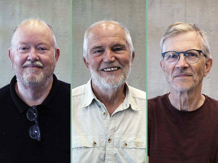 Erik, Ole og Svend fra Randers Biblioteks Mandeklub