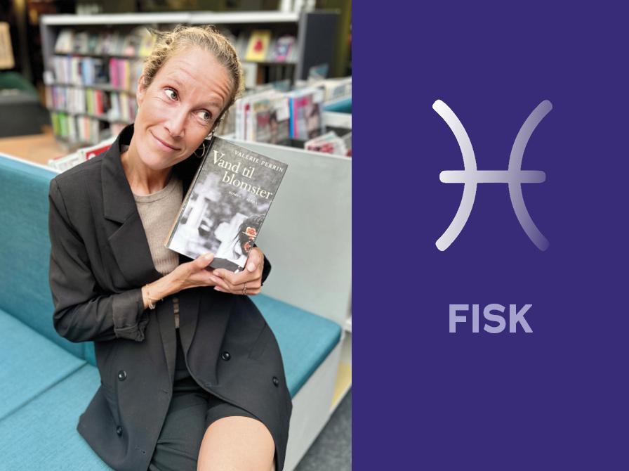 Stjernetegnet Fisk og Lone med bog