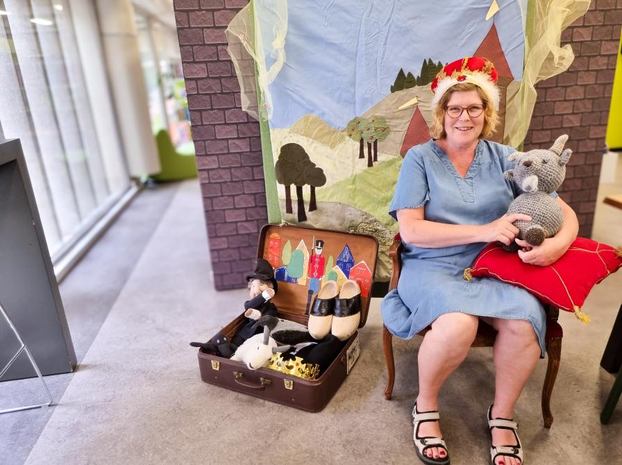 Sanne Andersen i Børnebiblioteket