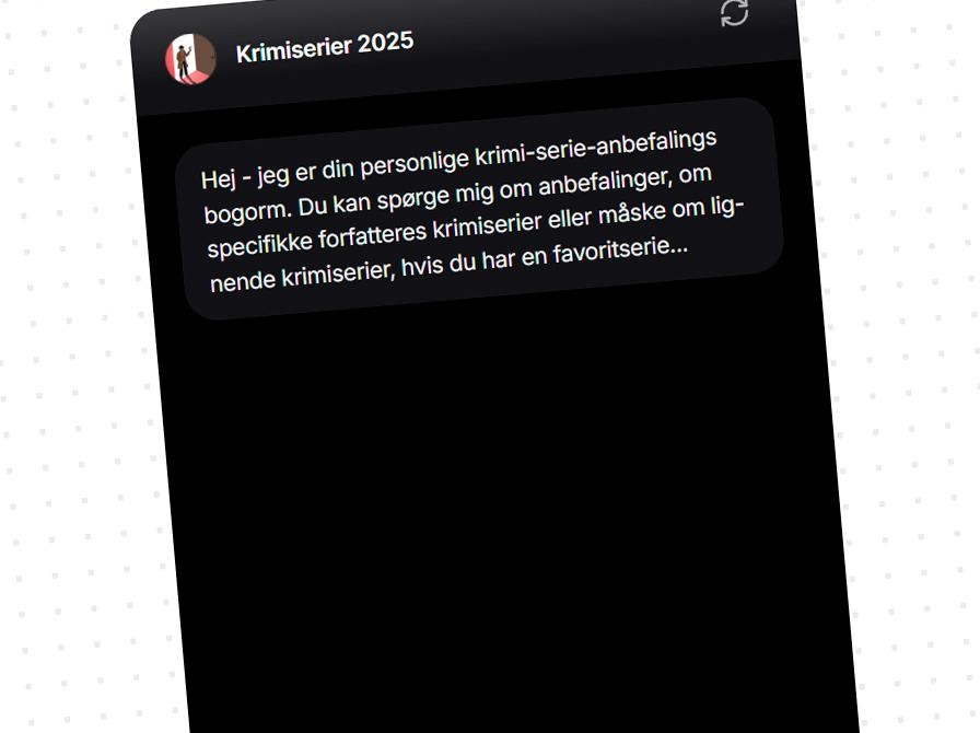 Billede af KrimiBotten - en chatbot lavet af Jens Sørensen
