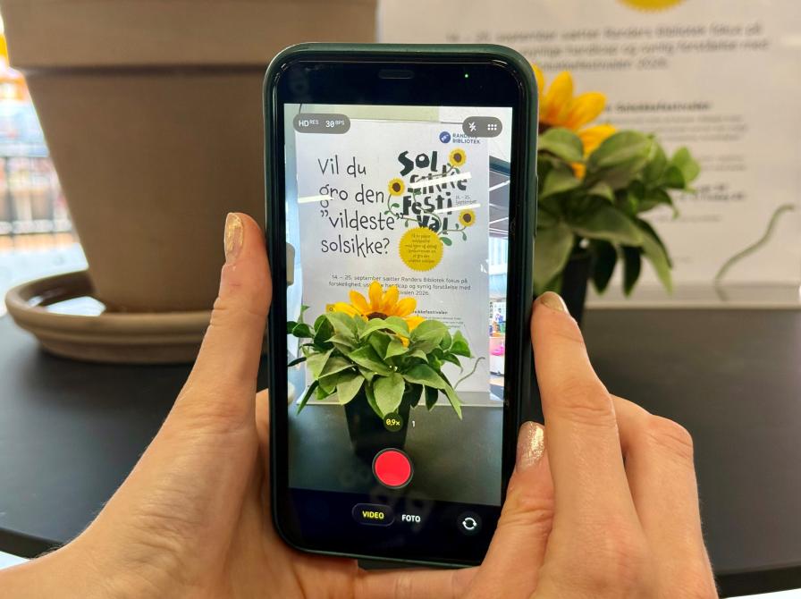 Mobil optager solsikke