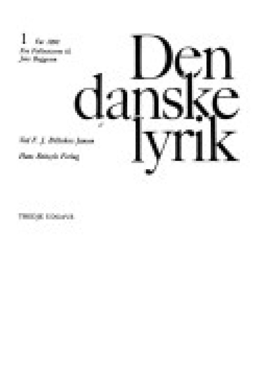 F. J. Billeskov Jansen: Den danske lyrik. Bind 2, 1800-1870 : fra Adam Oehlenschläger til J.L. Heiberg (5-binds udgave)